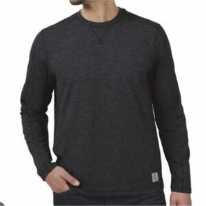 Rugged Elements Men's Durable Utility Long Sleeve Crew Tee - Charcoal - Large